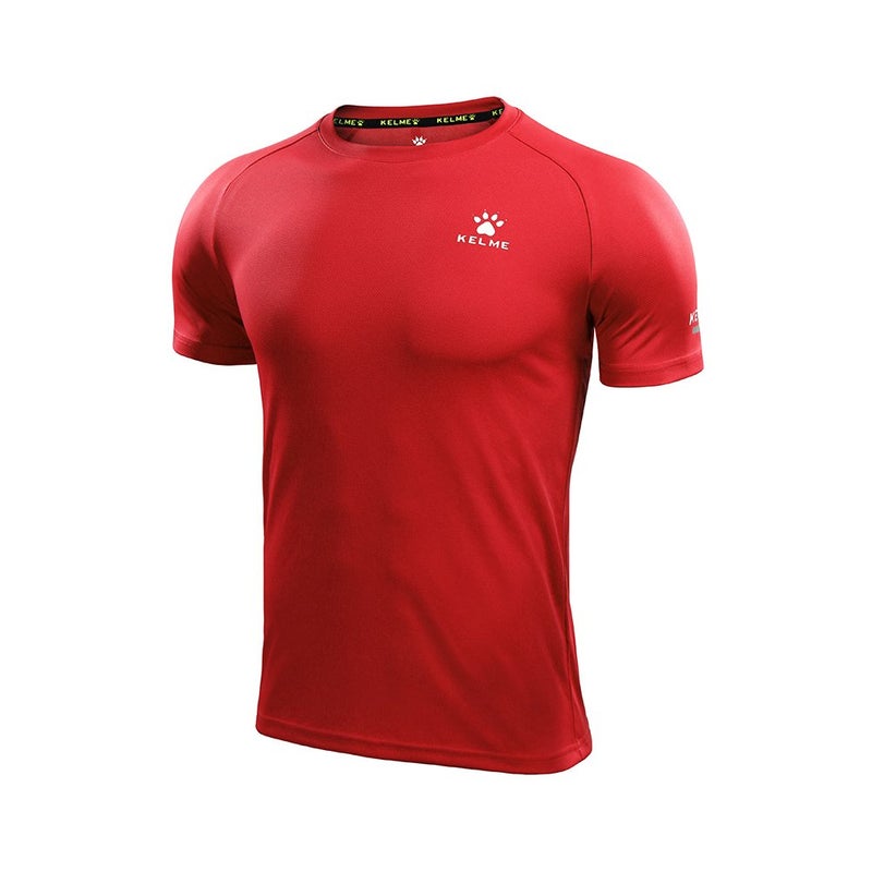 KELME Men's Running Quick Drying Short Sleeve T-Shirt (Red, Small) - Image 1